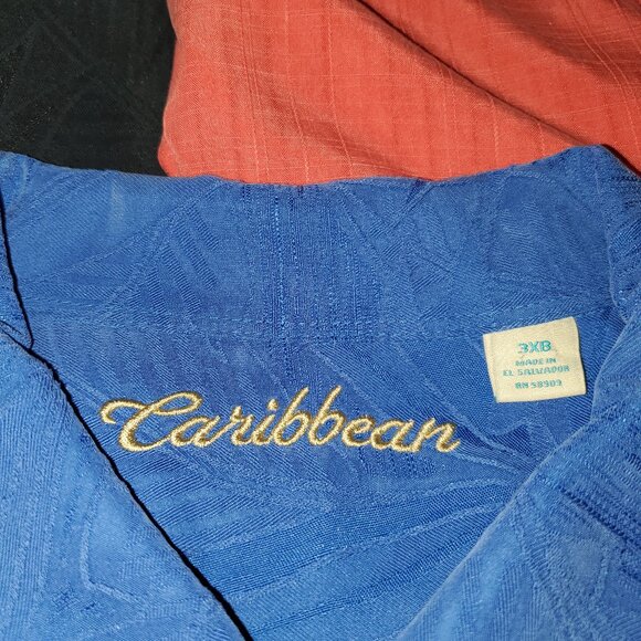 Set of 5 Caribbean Men's Button Down Short Sleeve Shirts- 3X - Picture 9 of 16
